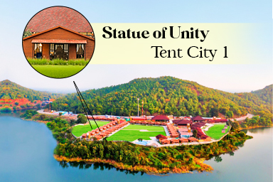 Statue of Unity Tent City 1